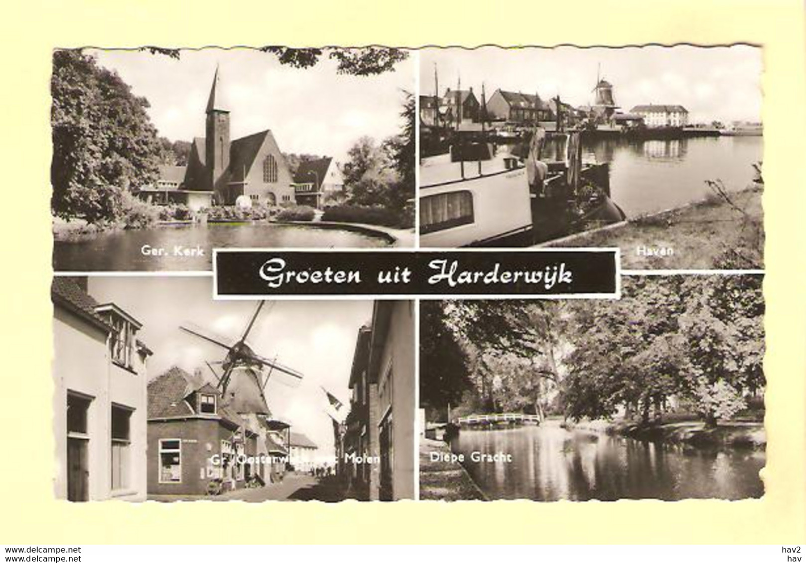 Harderwijk 4-luik Met Molen En Kerk RY26102 - Harderwijk