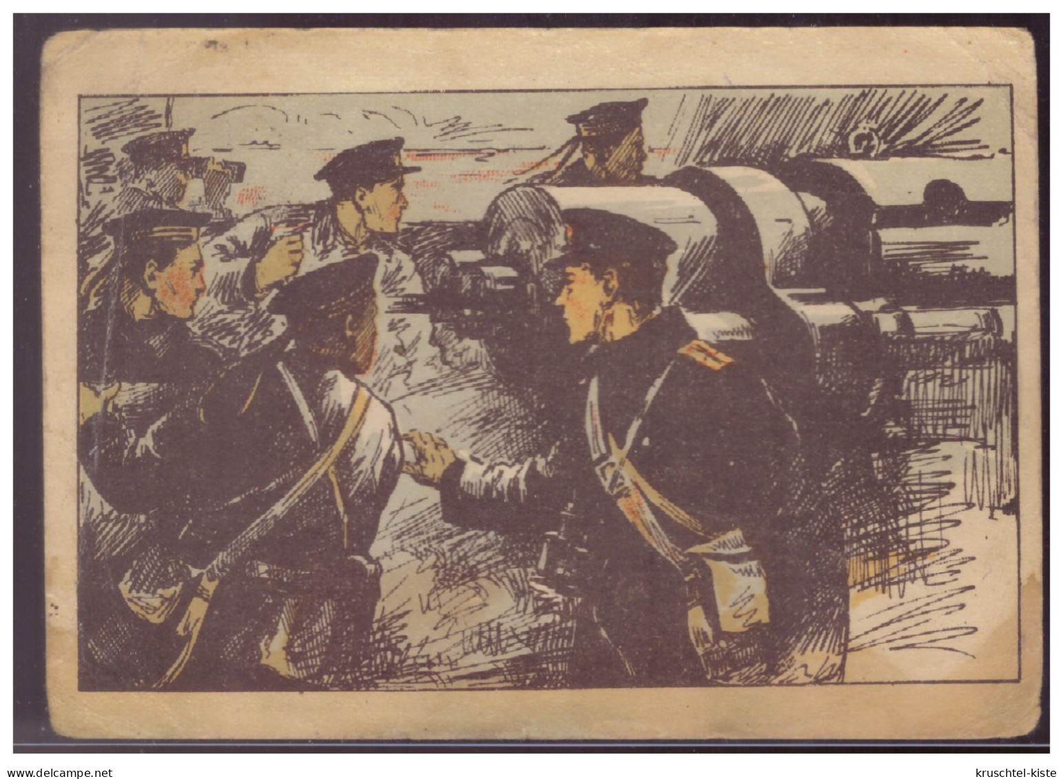 Russland (007705) Farbig Propaganda Postkarte, Gelaufen Von Leningrad Am 21.7.1943 Zur Zeit Der Blockade!! Mit Zensur - Brieven En Documenten