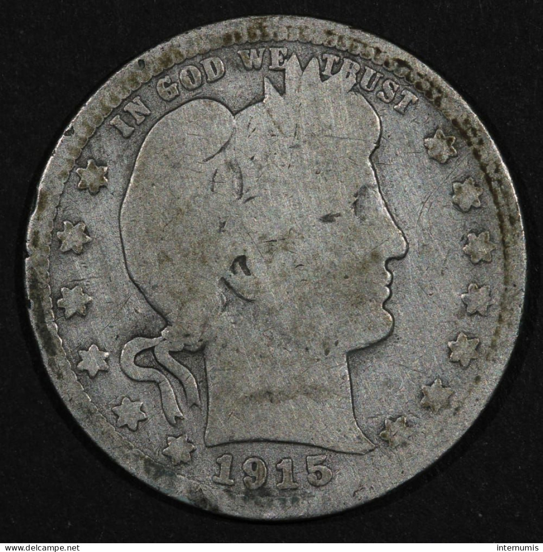 Etats-Unis / USA, Barber, Quarter Dollar, 1915, Argent (Silver), KM#114 - 1892-1916: Barber