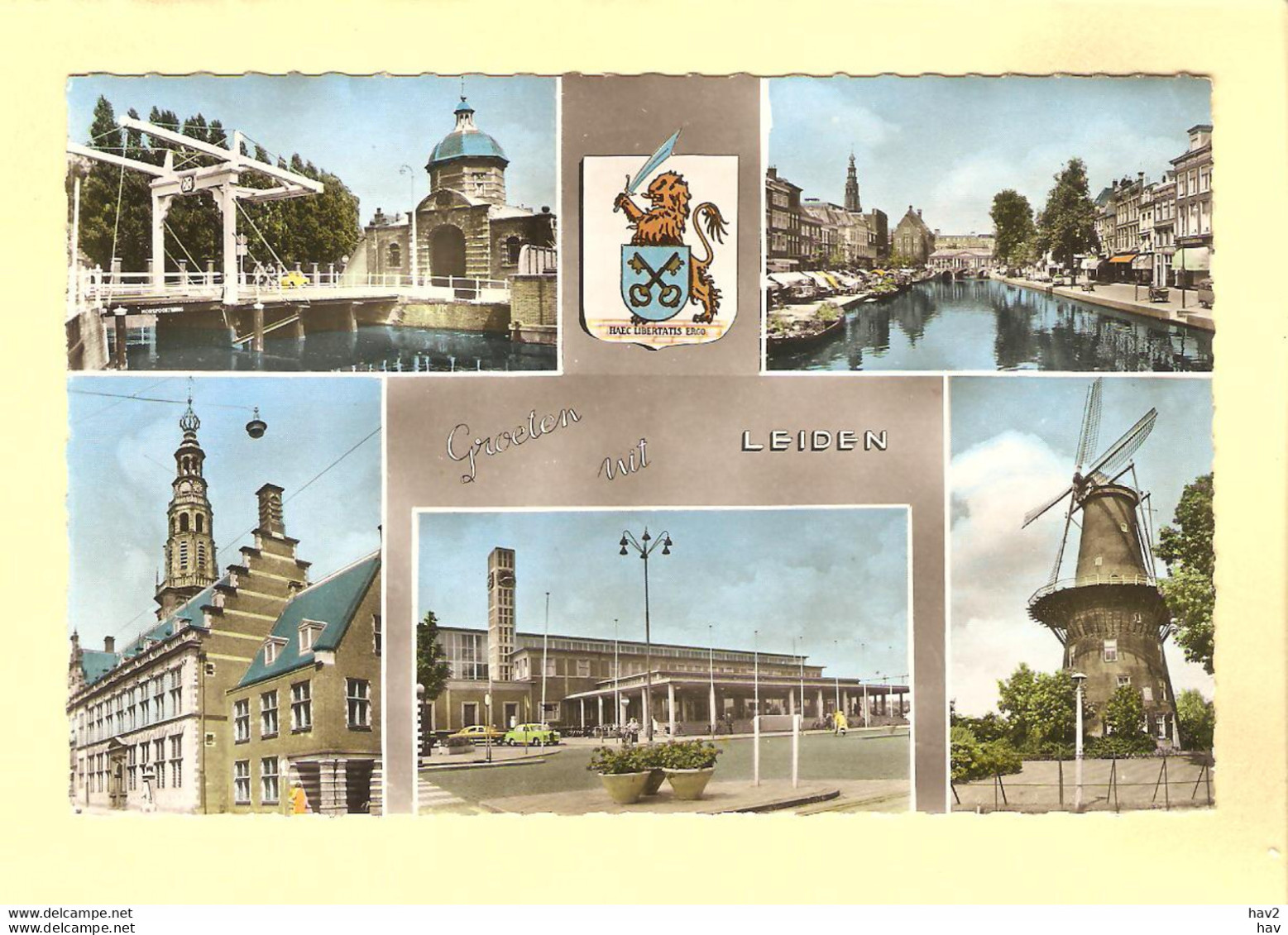 Leiden 5-luik Met Molen De Valk  RY27068 - Leiden