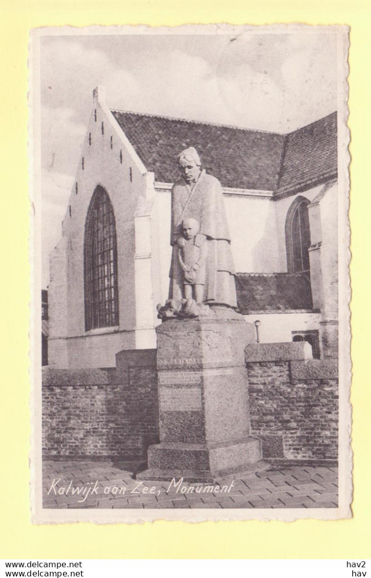 Katwijk Aan Zee Monument Bij Kerk 1954 RY21205 - Katwijk (aan Zee)