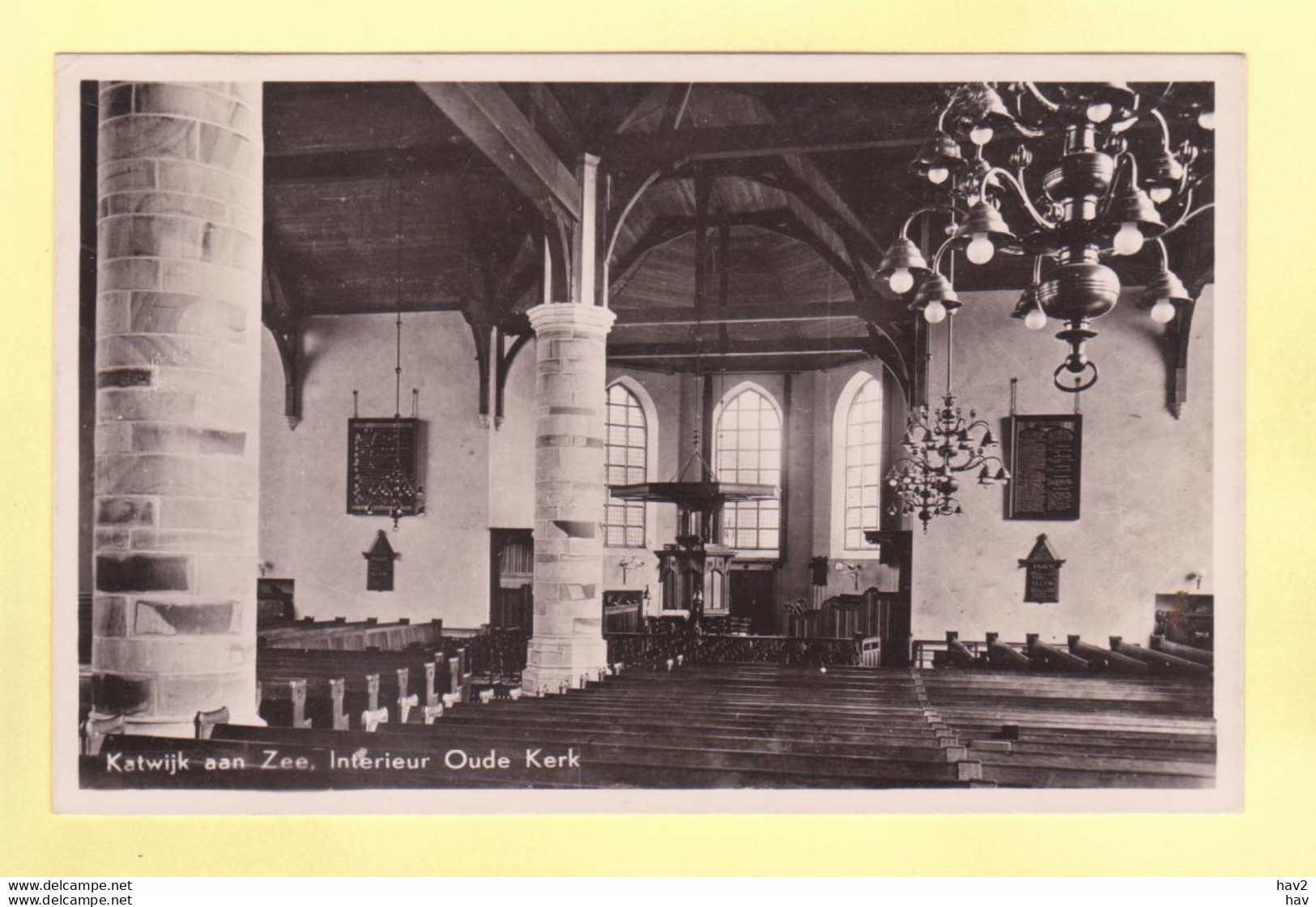 Katwijk Aan Zee Oude Kerk Interieur 1950 RY20004 - Katwijk (aan Zee)