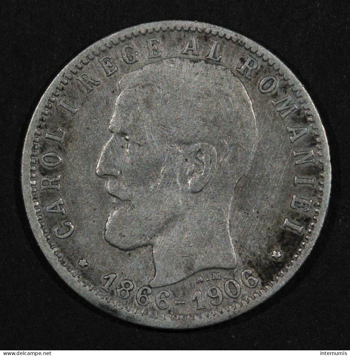 Roumanie / Romania, 1 Leu, 1866 - 1906, Argent (Silver), TB+ (VF), KM#34 - Roumanie