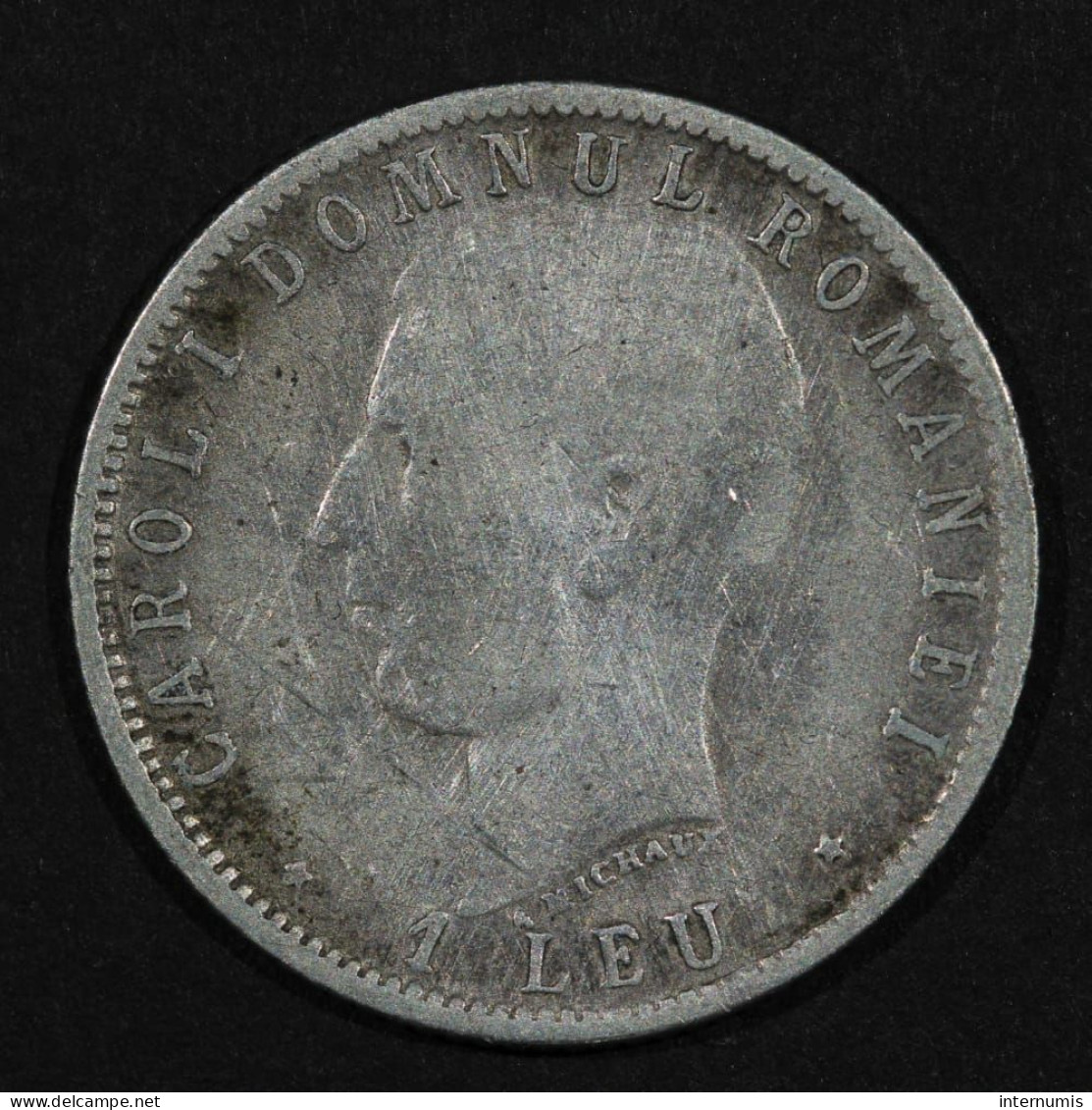 Roumanie / Romania, 1 Leu, 1866 - 1906, Argent (Silver), TB+ (VF), KM#34 - Roumanie