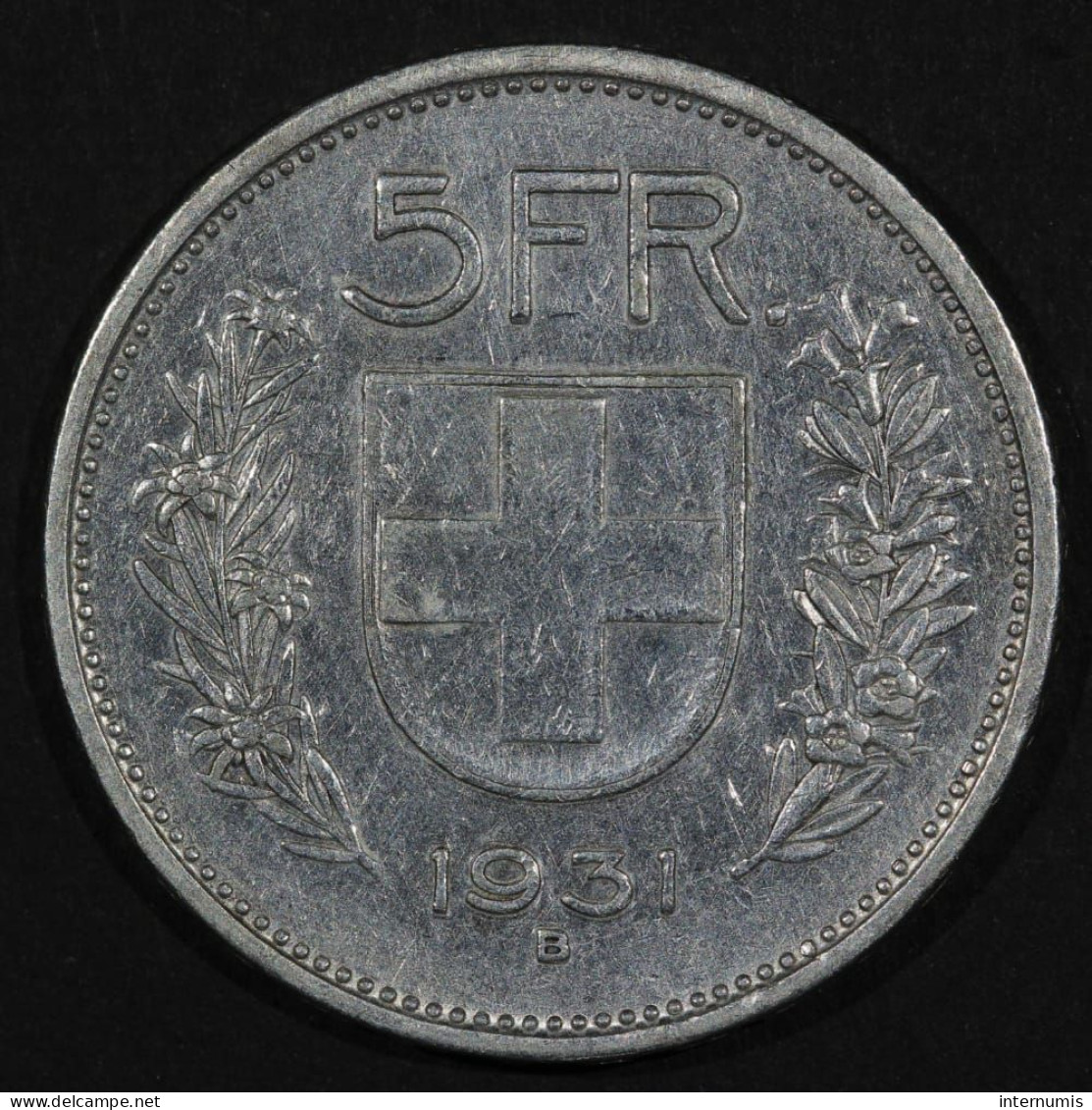 Suisse / Switzerland, , 5 Francs, 1931, B, Argent (Silver), TTB (EF), KM#40, HMZ-2 #1200 - Autres & Non Classés