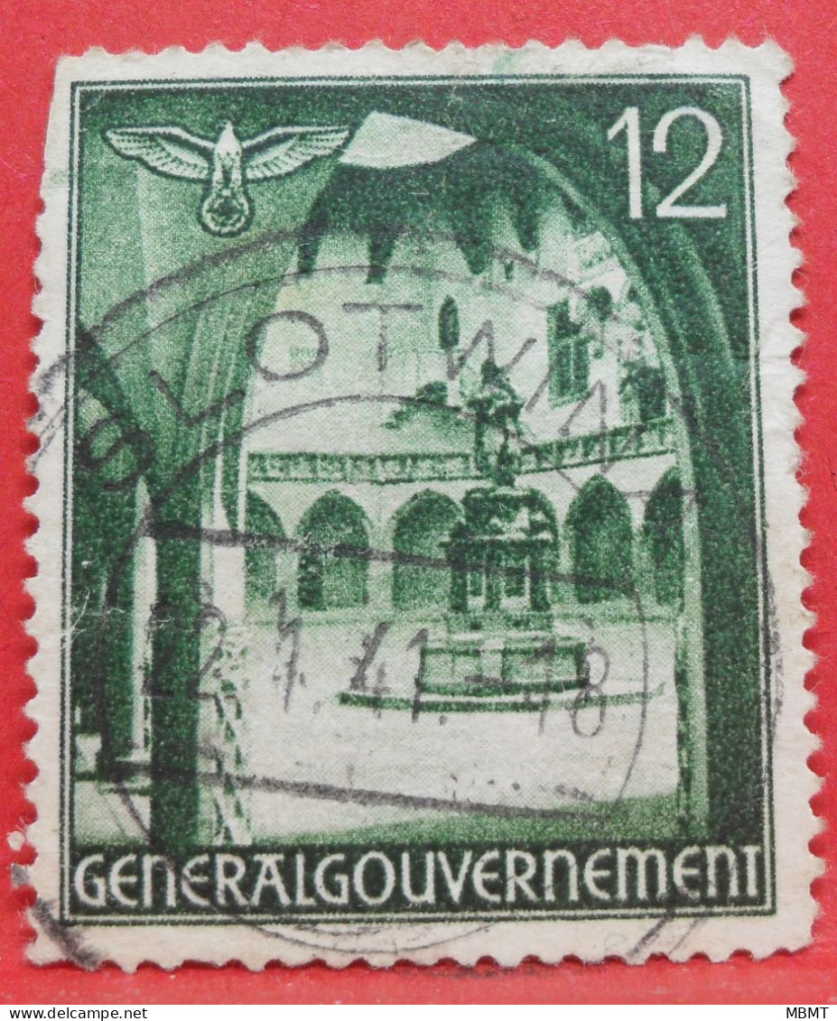 N°43 - 12 Groschen - Année 1940 - Timbre Oblitéré Allemagne Occupations 2de GM Gouvernement Général - - Autres & Non Classés