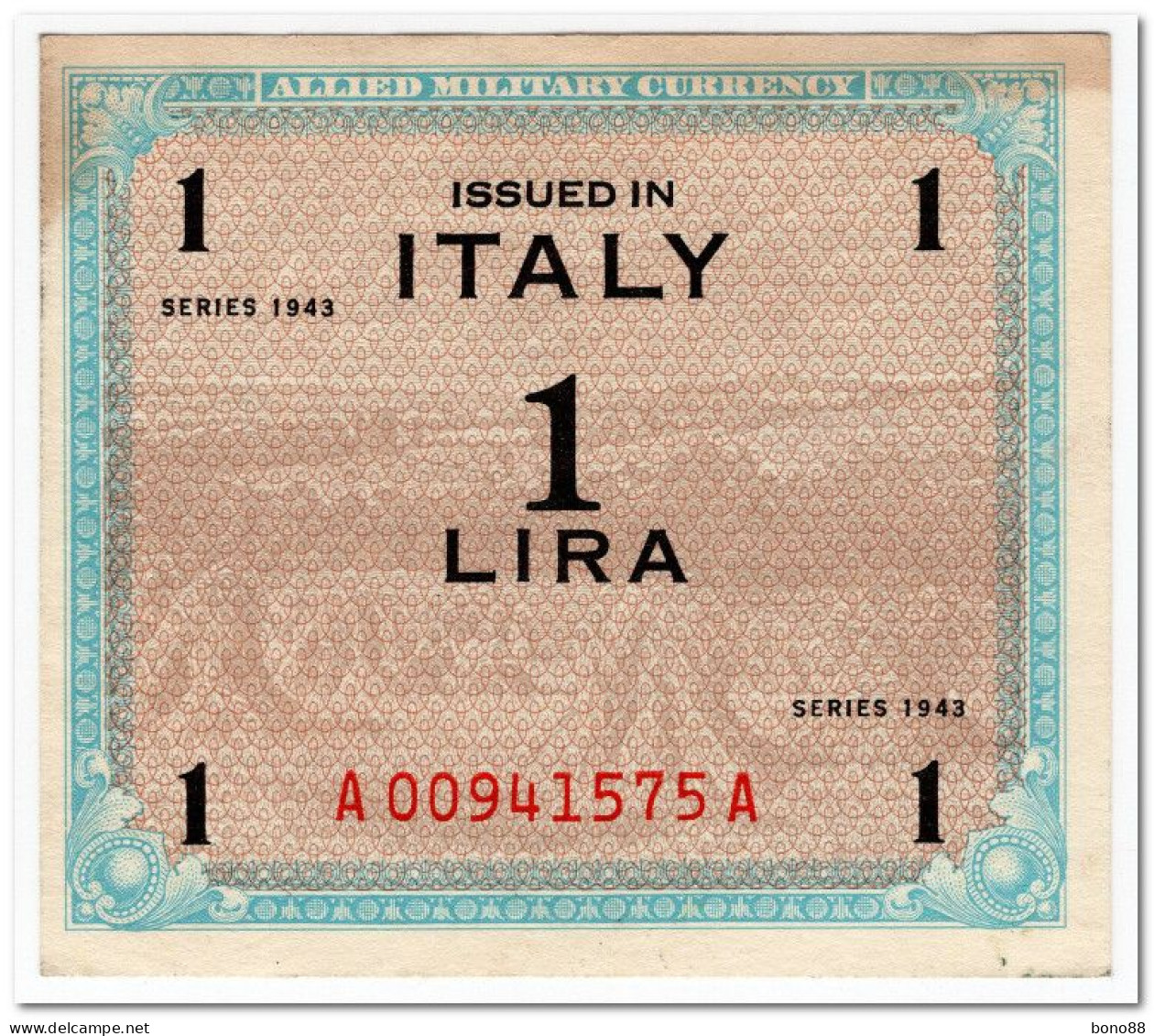 ITALY,MILITARY CURRENCY,1943,P.M10,VF-XF - Occupation Alliés Seconde Guerre Mondiale