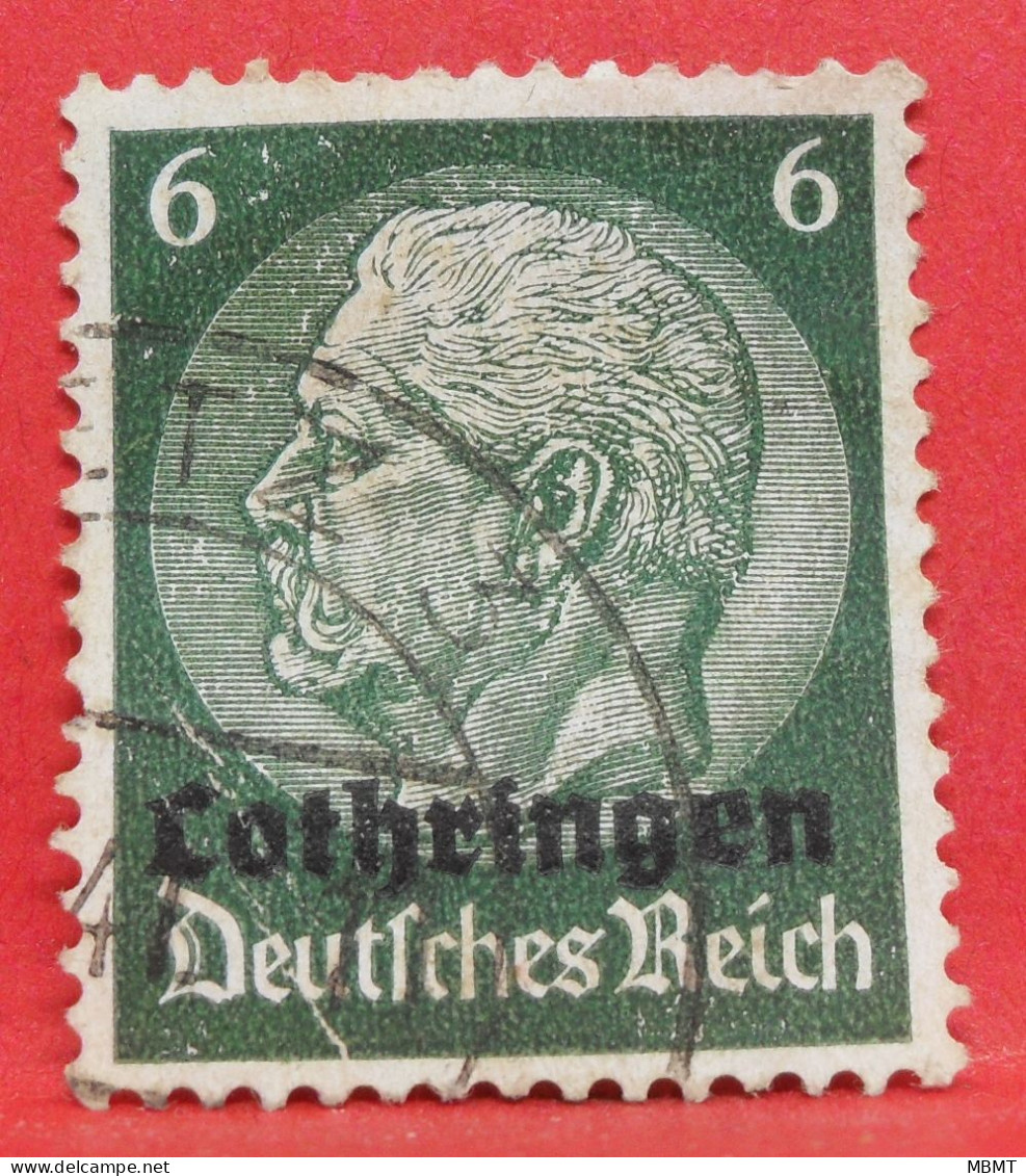 N°4 - 6 Pfennig - Année 1940 - Timbre Oblitéré Allemagne Occupations 2de GM Occ. De La Lorraine - - Autres & Non Classés