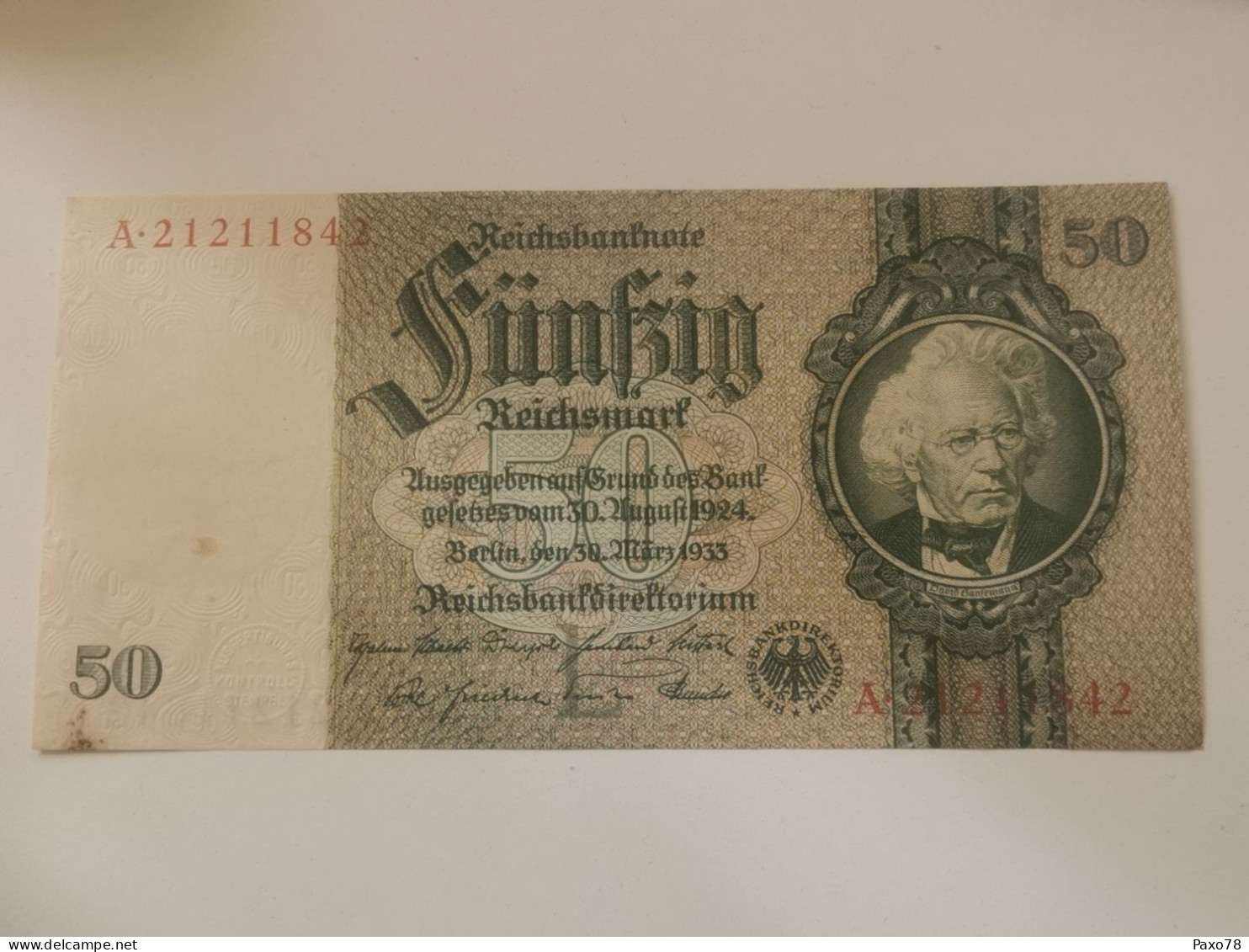 Billet Allemagne, 50 Reichsmark 1933 - 50 Reichsmark