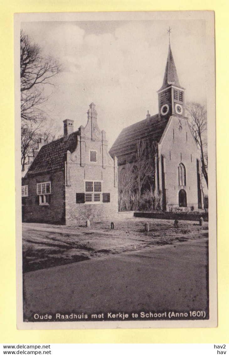 Schoorl Raadhuis En Hervormde Kerk 1936 RY19944 - Schoorl