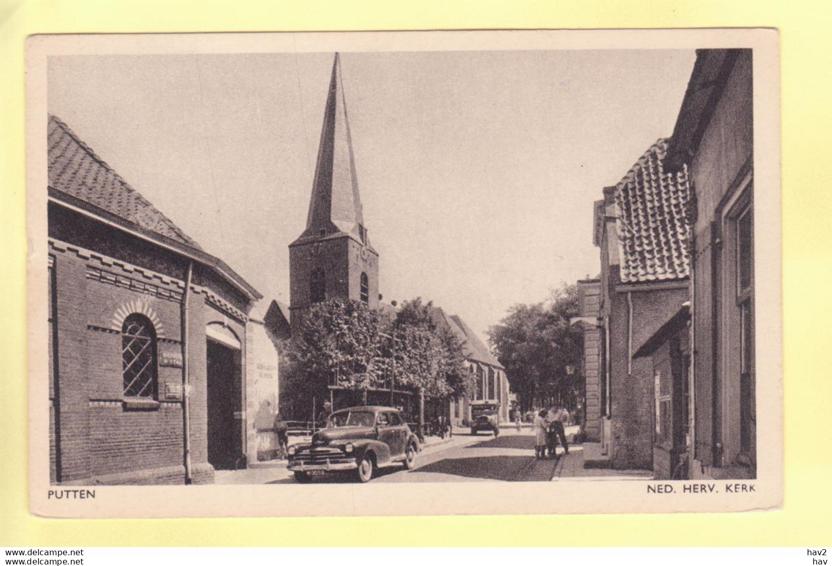 Putten N.H. Kerk 1955 Oude Auto RY19441 - Putten