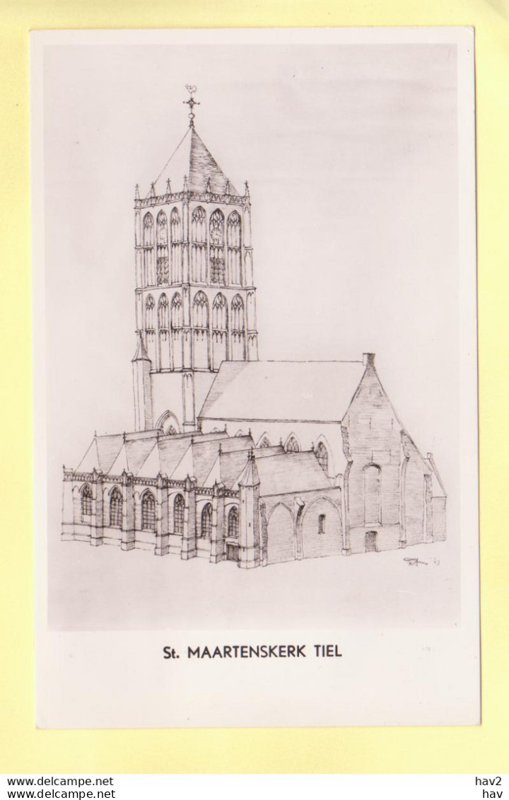 Tiel Tekening St. Maartens Kerk RY19453 - Tiel