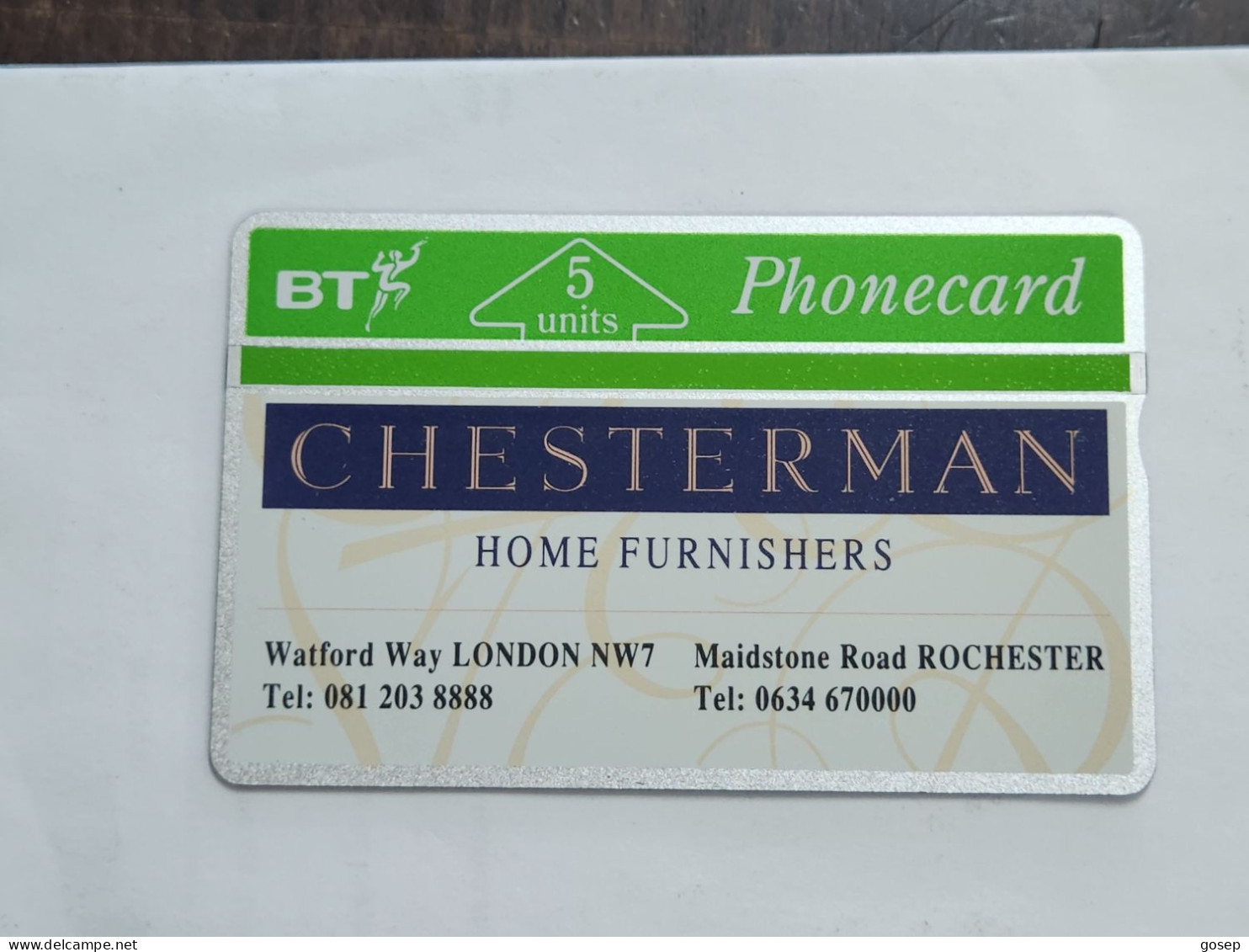 United Kingdom-(BTP077)-Chesterman Home Furnishers 1-(95)(5units)-(243C36303)(tirage-4.828)(price Cataloge-3.00£-mint) - BT Emissions Privées