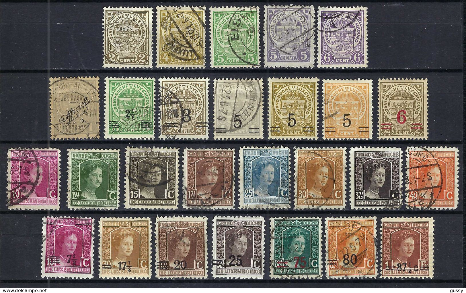 LUXEMBOURG  Ca.1907-24: Lot D'obl. - 1907-24 Wapenschild