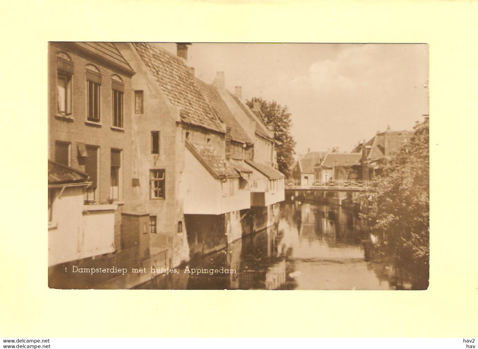 Appingedam Dampsterdiep Huisjes 1947 RY42727 - Appingedam