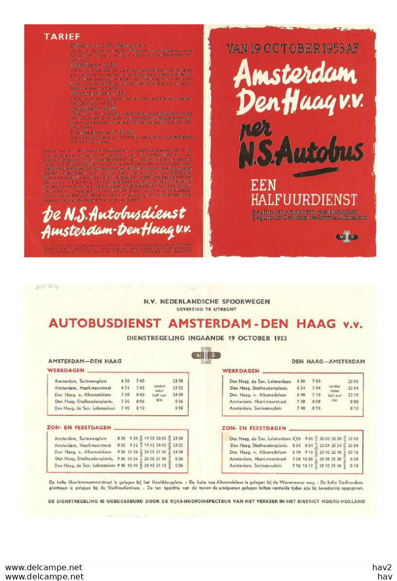 Amsterdam Den Haag NS Autobusdienst 1953 KE5034 - Europe