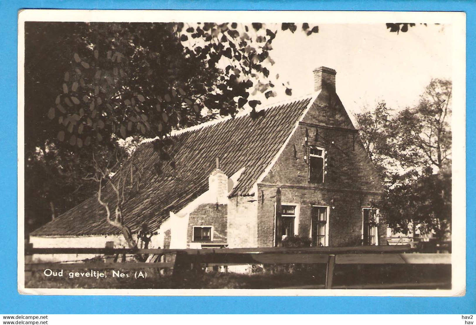 Ameland Nes Oud Geveltje 1947 RY48531 - Ameland