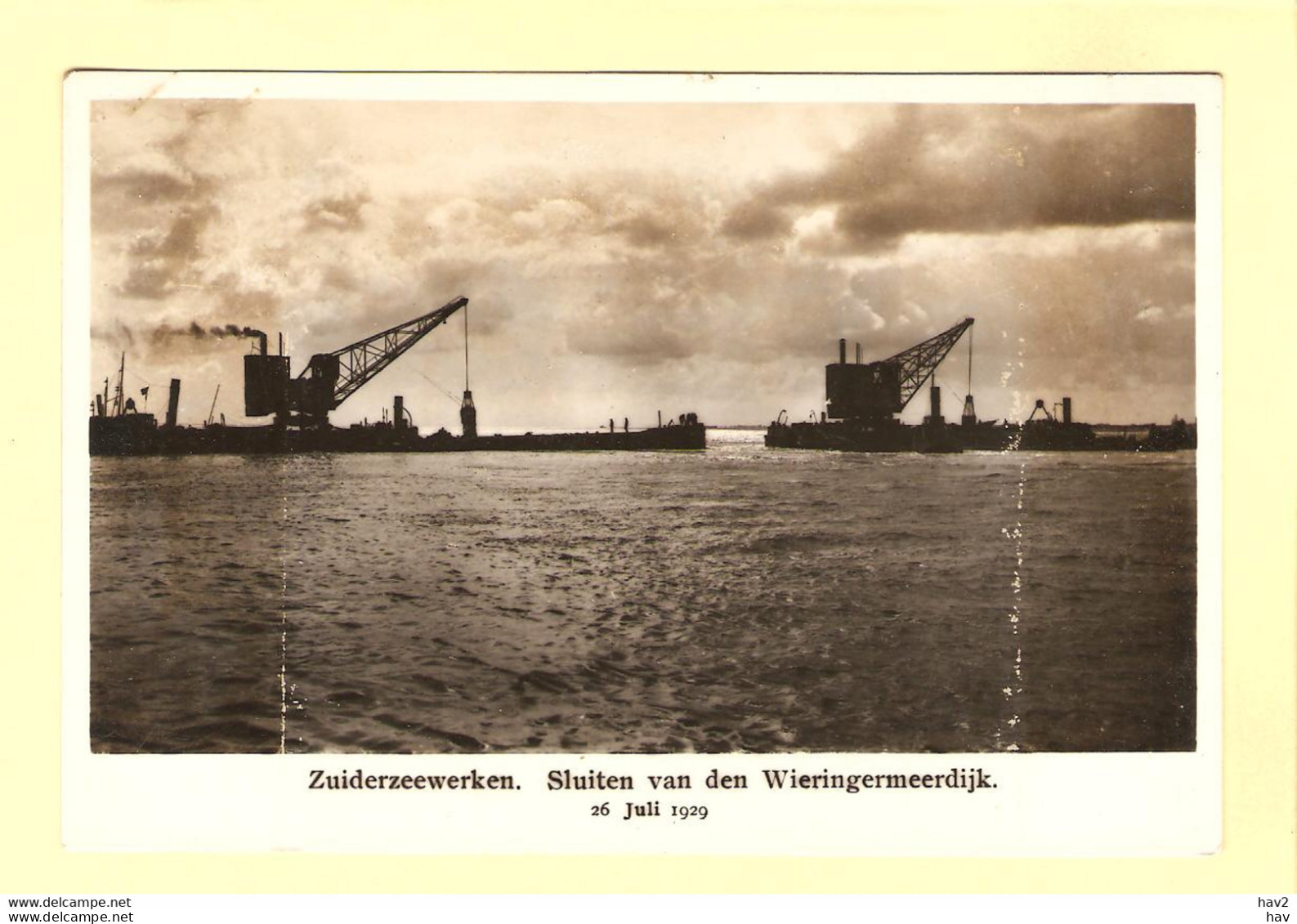 Wieringen Werk Aan Afsluitdijk 1929 RY25118 - Den Oever (& Afsluitdijk)