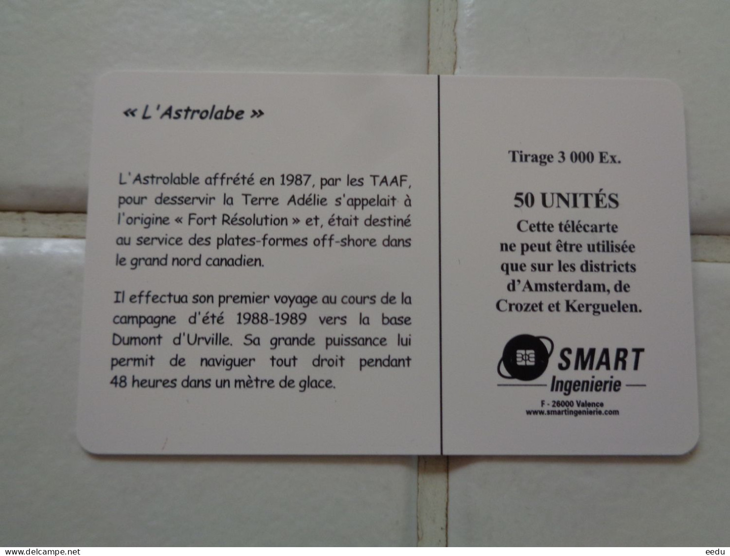 TAAF Phonecard - TAAF - Franz. Süd- Und Antarktisgebiete