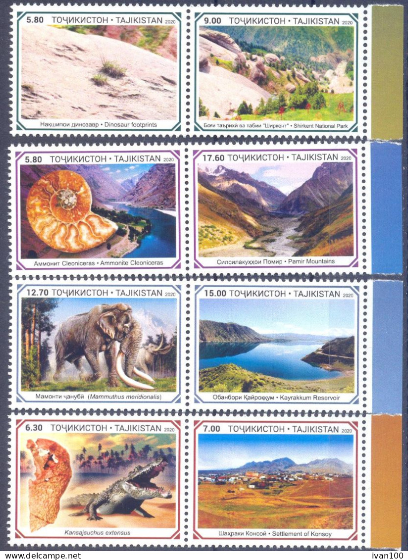 2021. Tajikistan, Paleontology Of Tajikistan, 8v, Mint/** - Tayikistán