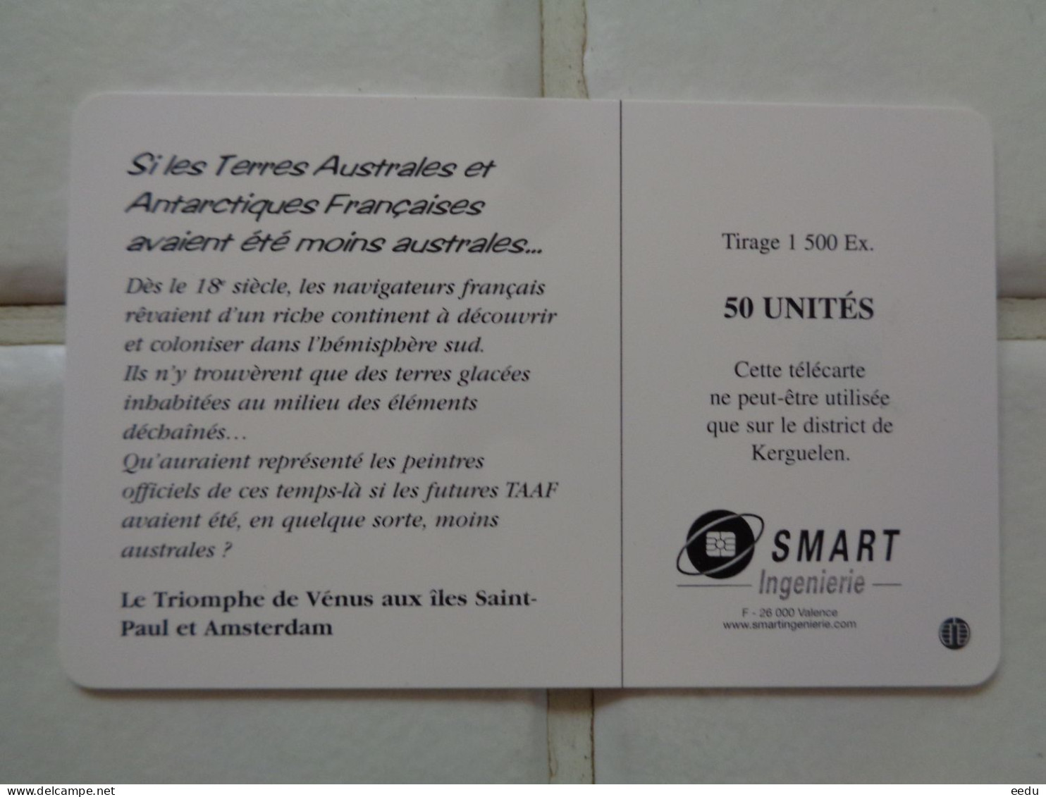 TAAF Phonecard - TAAF - Terres Australes Antarctiques Françaises