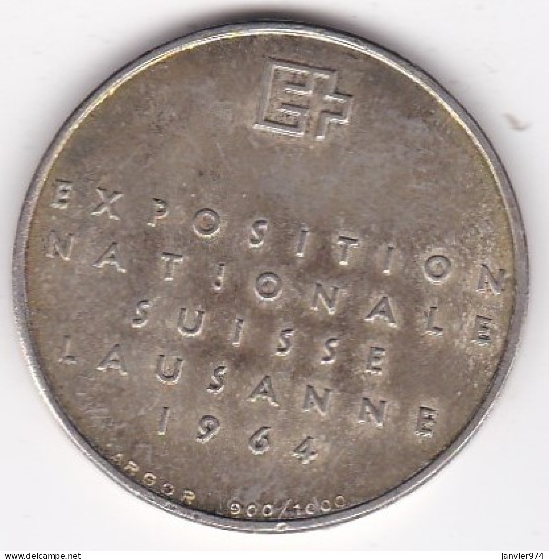 Suisse Medaille En Argent Exposition Nationale Suisse Lausanne 1964 - Professionali / Di Società