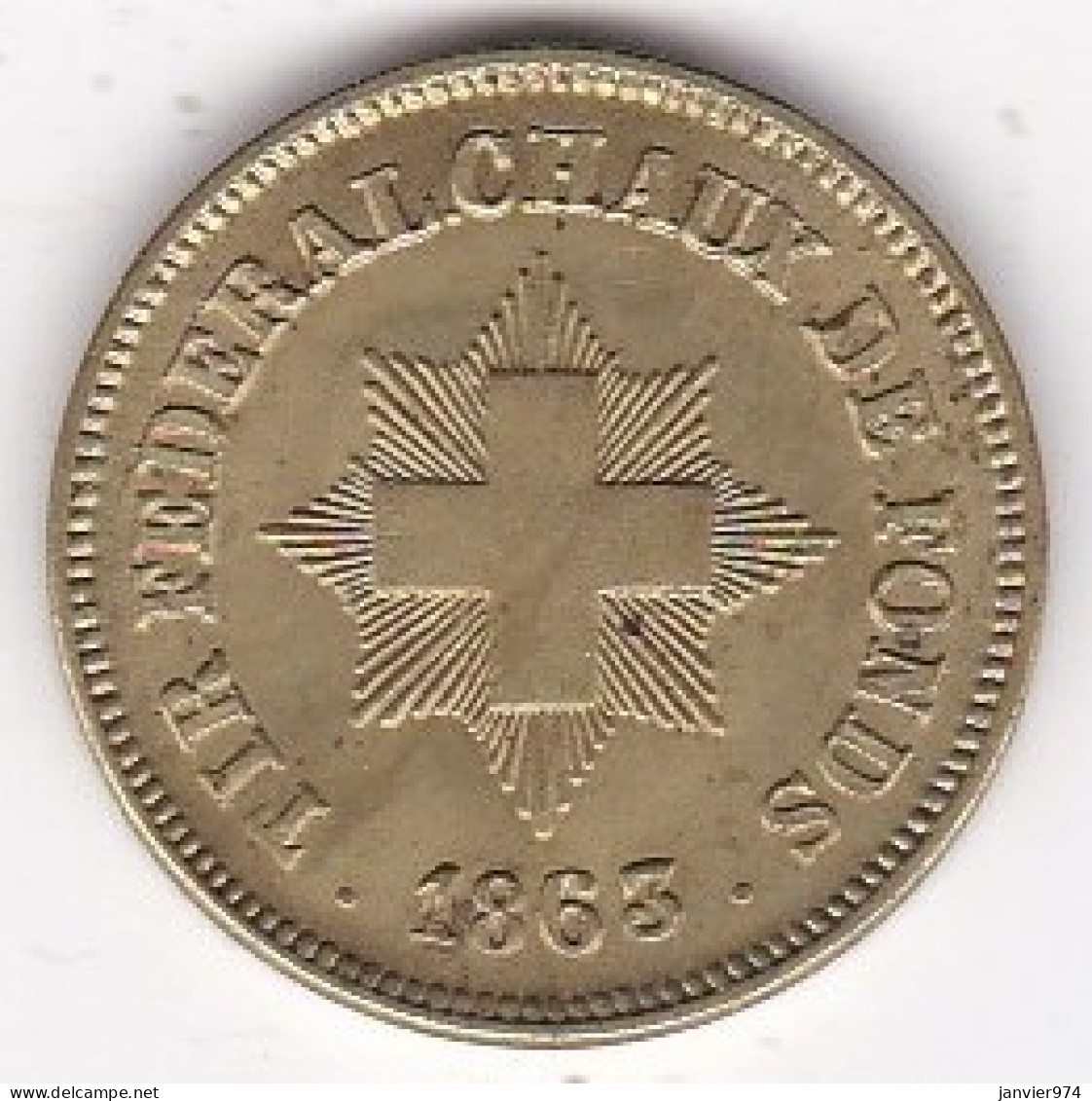 Suisse Neuchâtel Tir Fédéral De La Chaux De Fonds 1863 , En Laiton  - Profesionales / De Sociedad