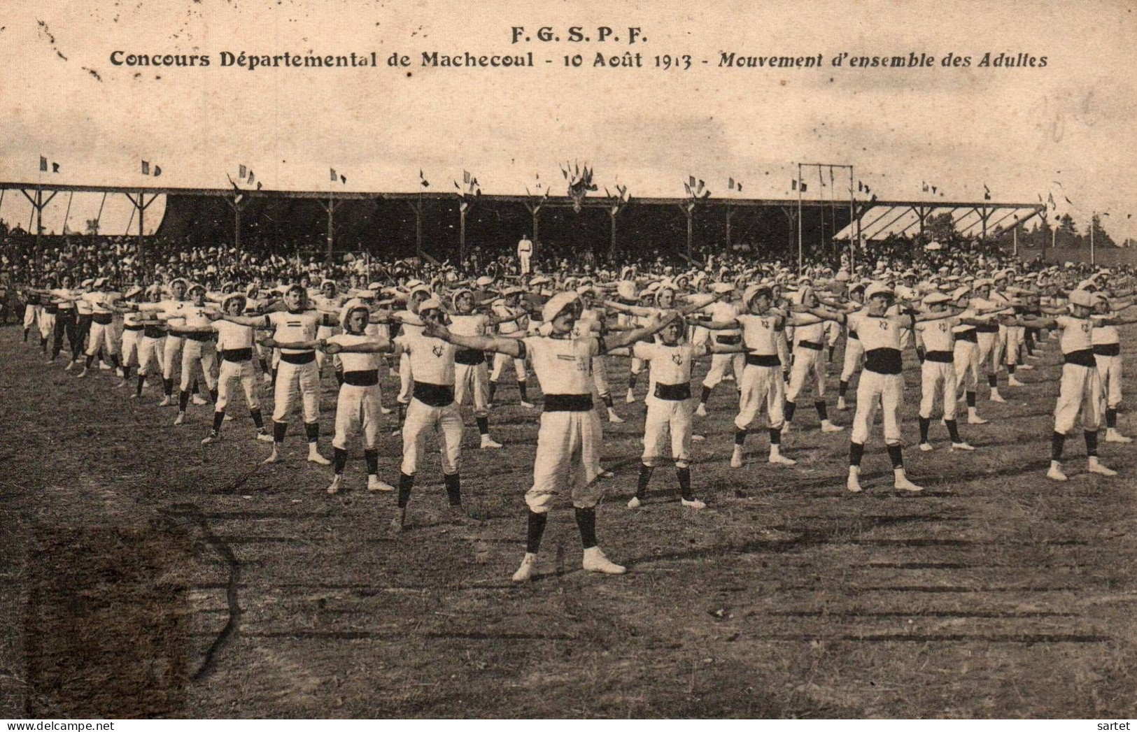 Machecoul - Concours Départemental Du 10 Août 1913 - Mouvement D'ensemble Des Adultes - Machecoul