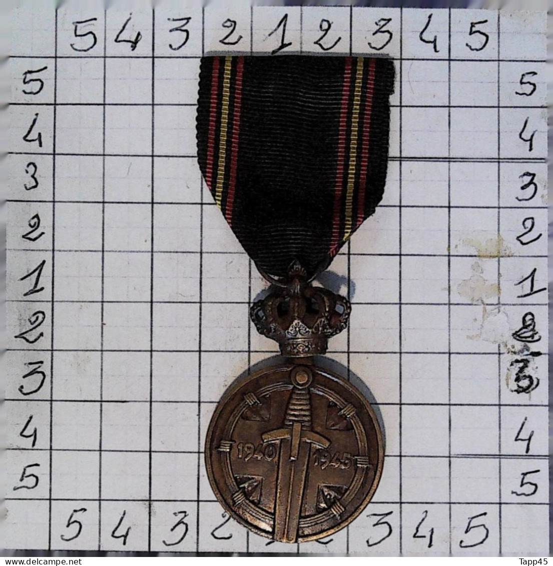Médailles & Décorations > Médaille Du Prisonnier De Guerre 1940-1945  > Réf:Cl Belge  Pl 1/4 - Belgio
