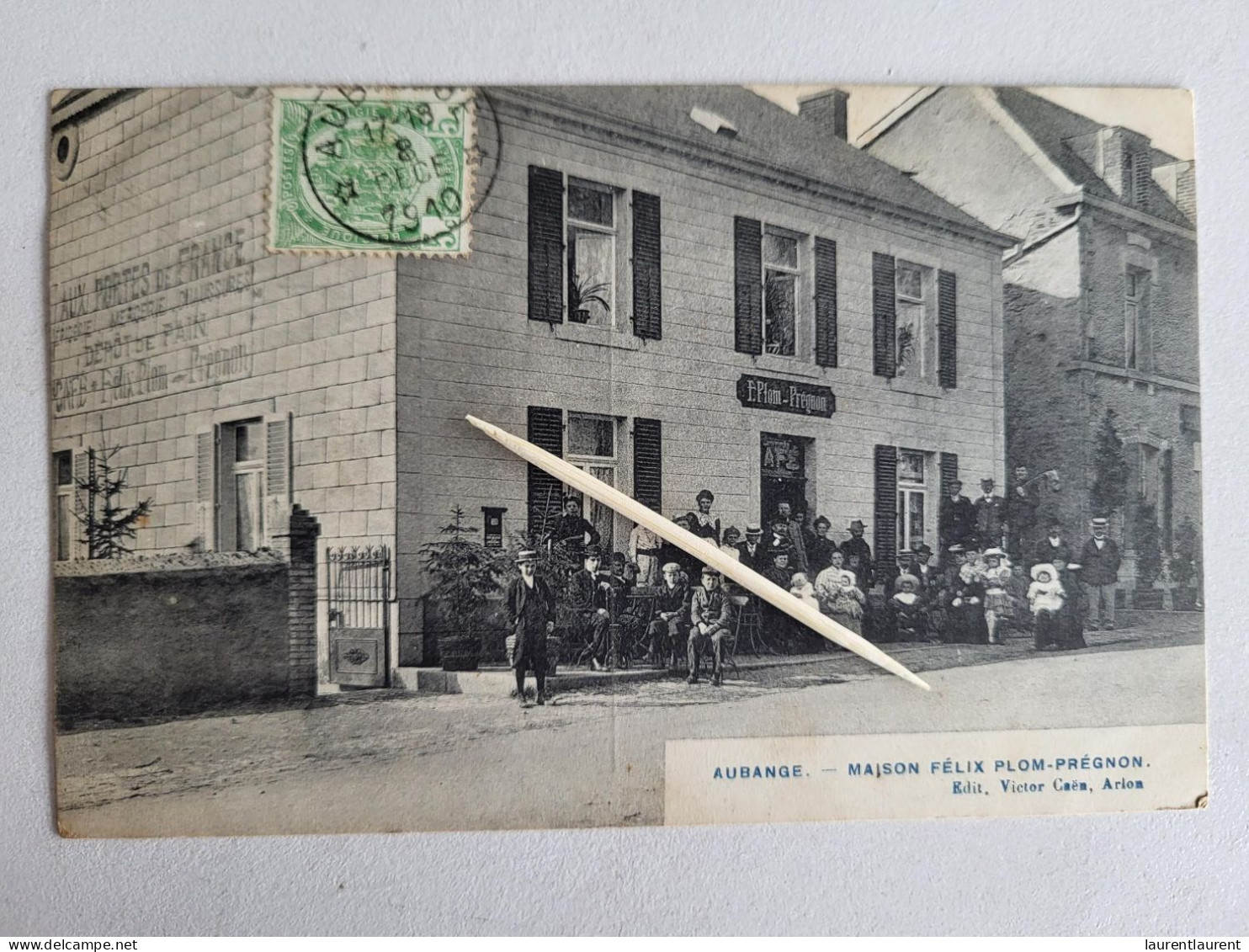 AUBANGE -  Maison Félix Plom-Prégnon, Circulé En 1910, Belle Carte Animée. - Aubange