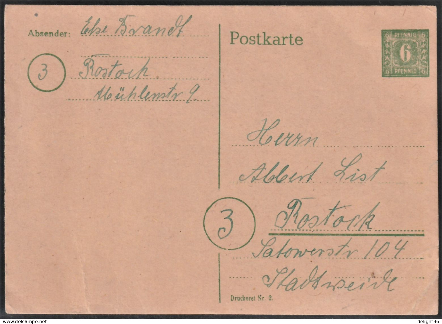 1946 Germany (Soviet Occupation Zone) Used Postal Stationery - Enteros Postales