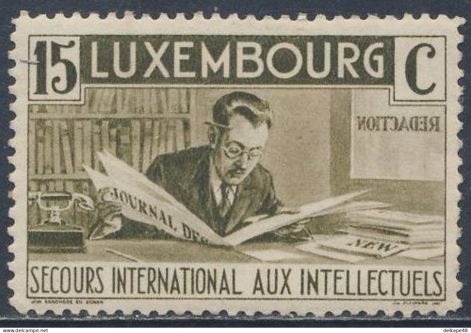 Luxemburg Luxembourg 1935 Mi 268 /7 YT 261 /7 SG 326 * MH - Journalist + Zeitung / Journal / Newspaper - Autres & Non Classés
