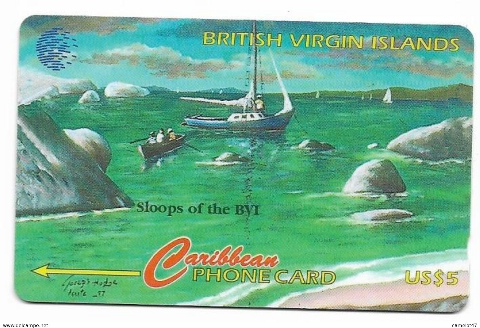 British Virgin Islands, Caribbean, Used Phonecard, No Value, Collectors Item, # Bvi-1  Shows Wear - Islas Virgenes