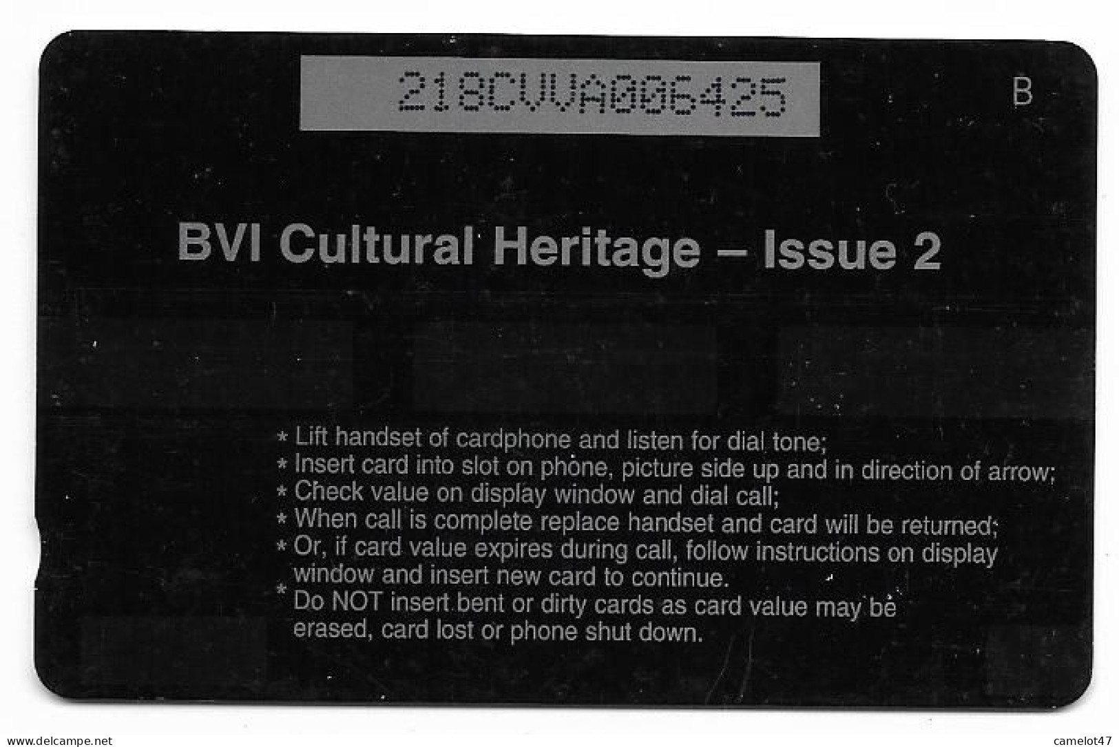 British Virgin Islands, Caribbean, Used Phonecard, No Value, Collectors Item, # Bvi-1  Shows Wear - Isole Vergini
