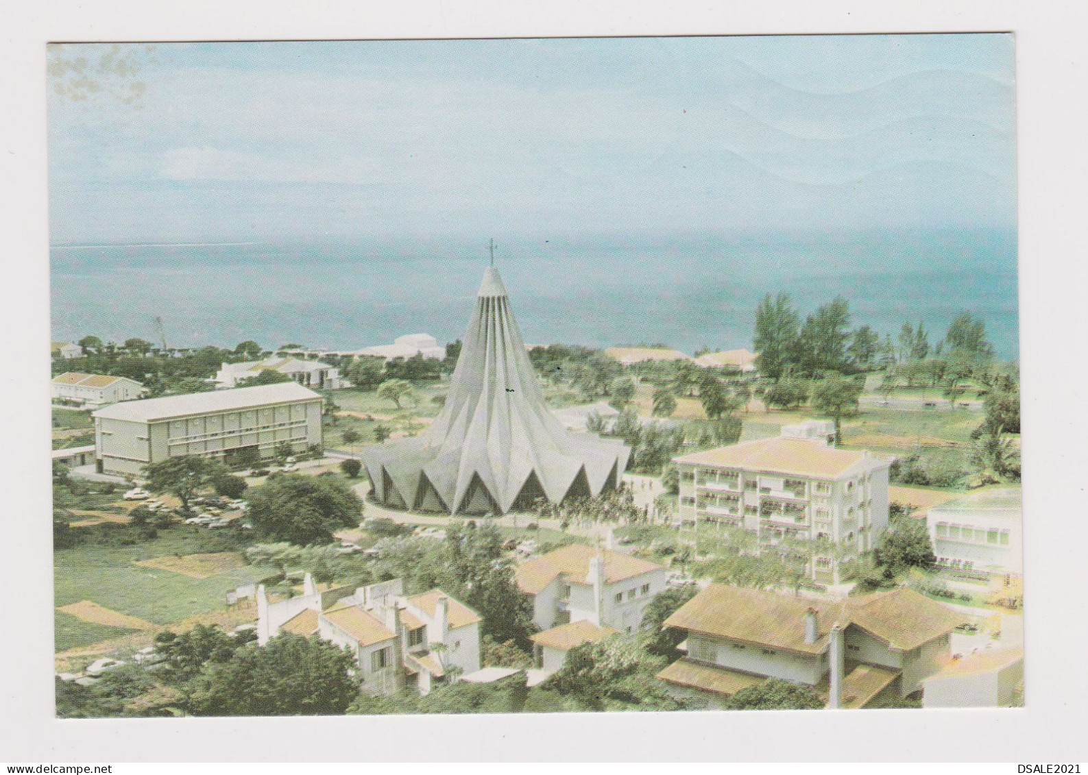 Mozambique Maputo Church Of Saint Anthony Polana Aerial View, Vintage Photo Postcard RPPc (42411) - Mozambique