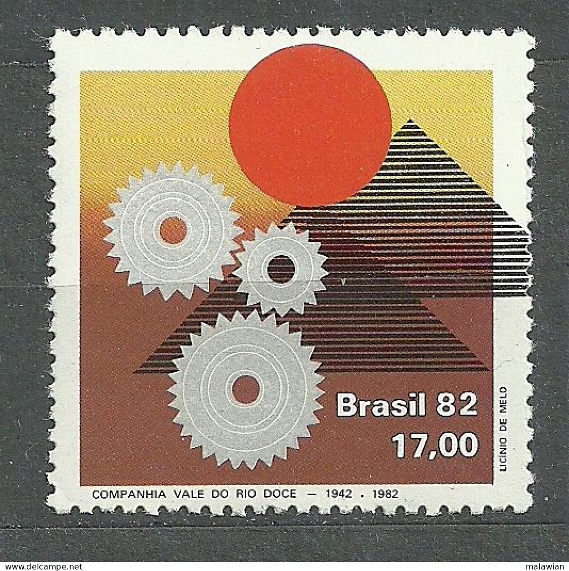 Brazil, 1982 (#1916a), 40th Anniversary Of The Vale Do Rio Doce, Sweet River Valley Metals And Mining Company - 1v - Usines & Industries