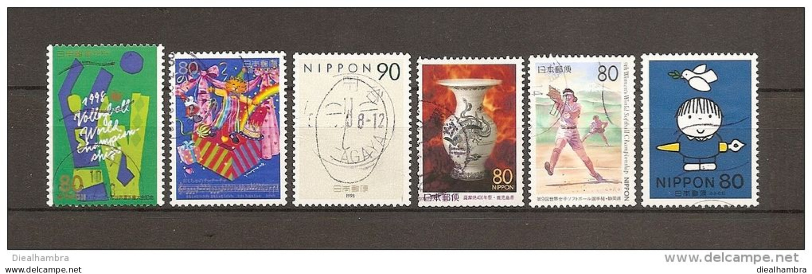 JAPAN NIPPON JAPON (01-013) (o) 1998 / USED / 2596 - 2608 - 2614 - 2586 A - 2566 A - 2578 A - Oblitérés