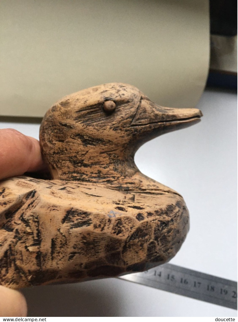 Ancien Petit Canard En Bois - Bois