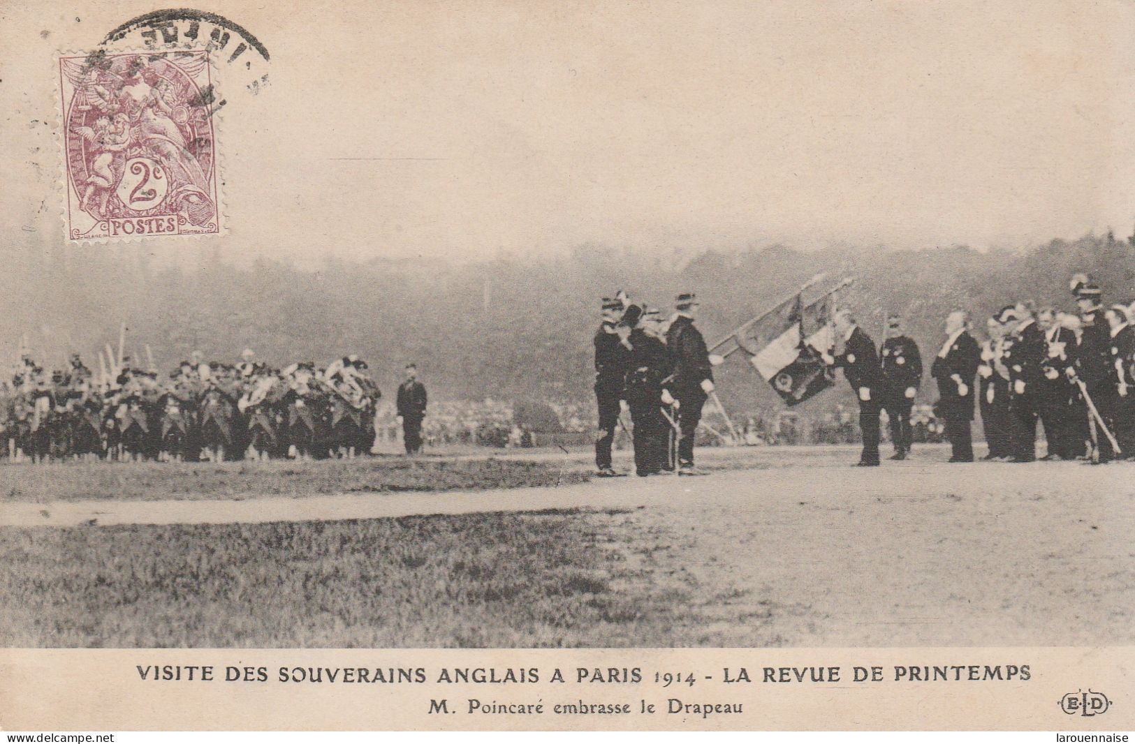 94 - VINCENNES - Visite Des Souverains Anglais - La Revue De Printemps - M.Poincaré Embrasse Le Drapeau - Personnages