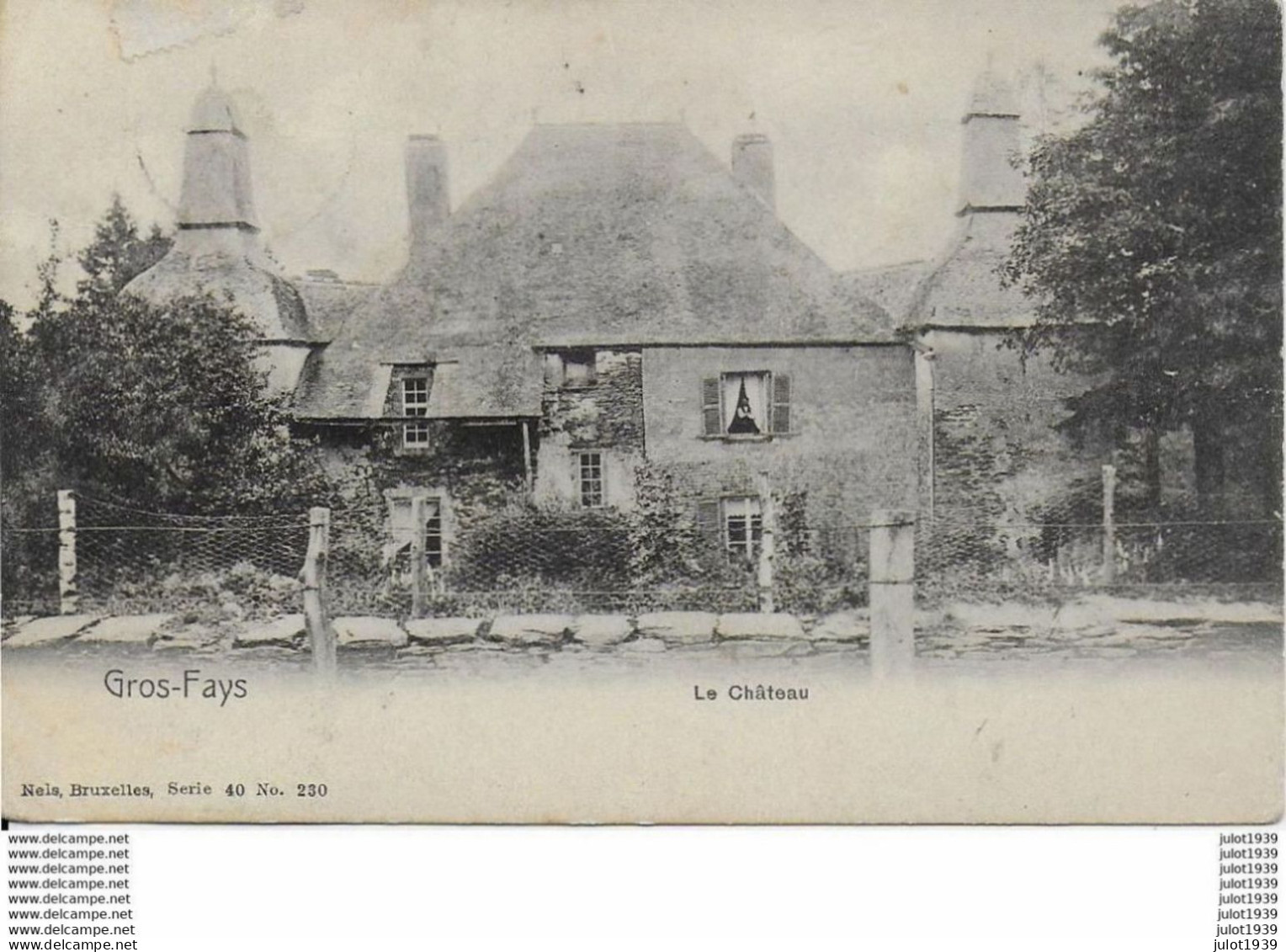 GROS - FAYS ..-- Nels 40 , N° 230 . Château . Vers REVIN ( Melle Louise HENRARD ) . Voir Verso . - Bievre