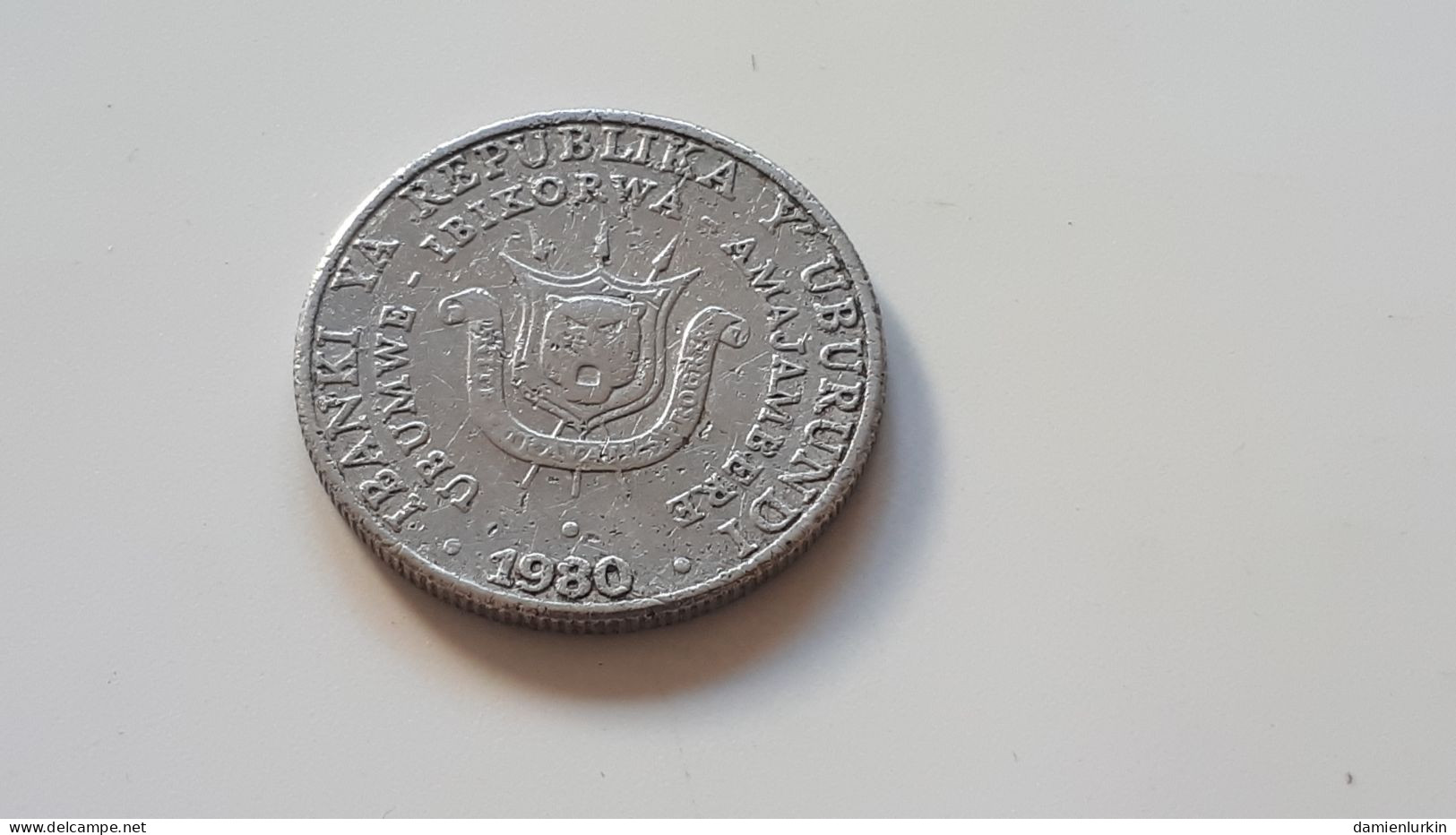 BURUNDI 5 FRANCS 1980 NOMBRE D'EXEMPLAIRES INCONNU - Burundi