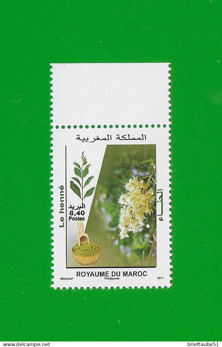 MAROKKO MAROC  2011 - Postfrisch**MNH  - MiNr. 1728  PFLANZEN: Hennastrauch - Heilpflanzen