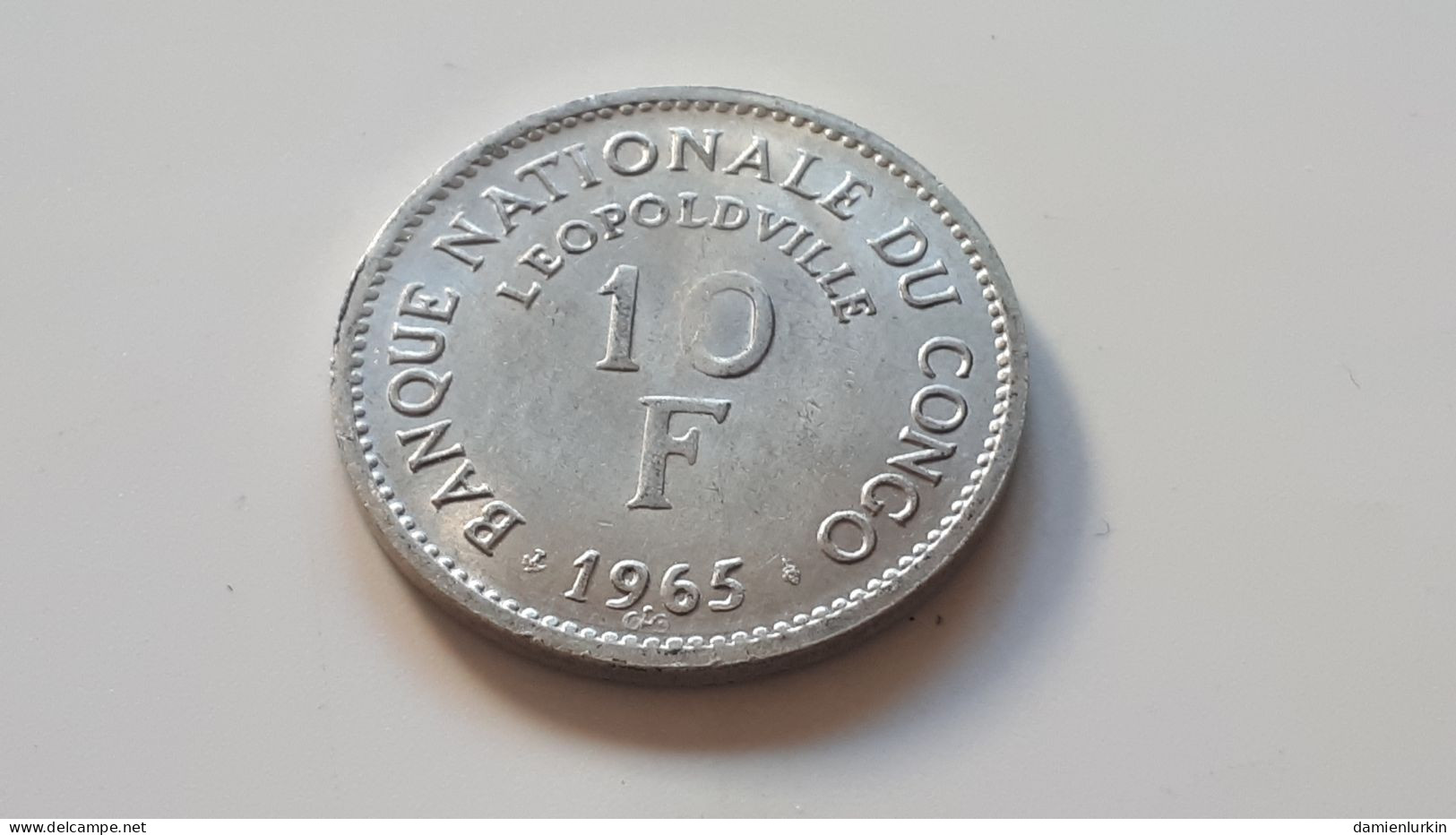 CONGO REP. DEM. MOBUTU SUPERBE 10 FRANCS 1965 ! - Congo (República Democrática 1964-70)