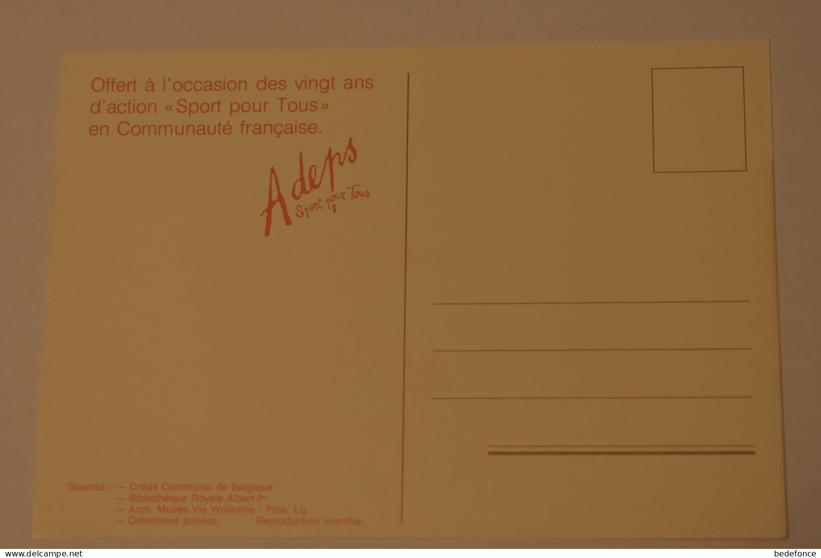 Carte Postale - Belgique - Horrues - Le Gauffre Degand - Reproduction Adeps, Sport Pour Tous - Soignies
