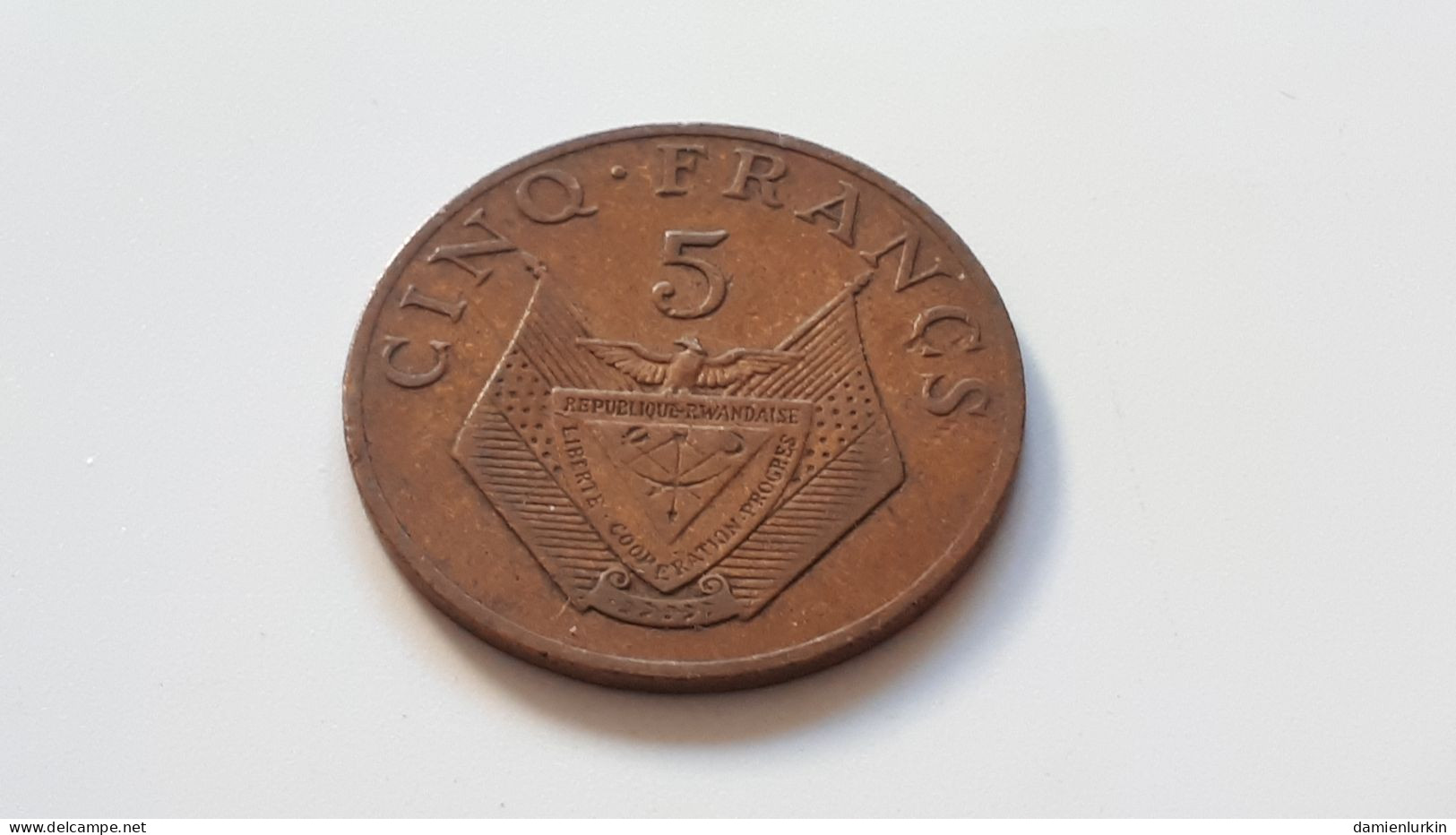 RWANDA 5 FRANCS 1977 - Rwanda