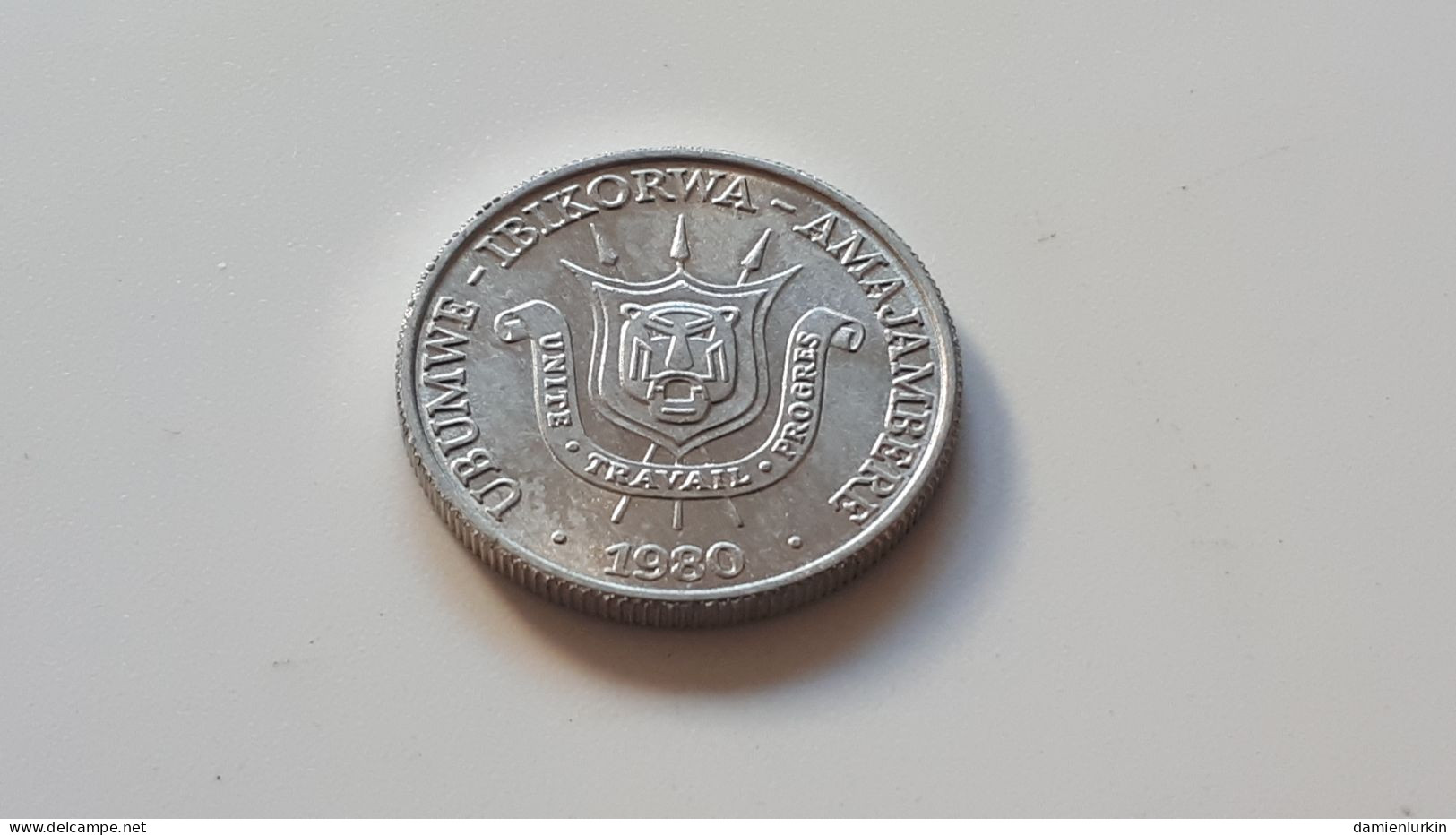 BURUNDI SUPERBE 1 FRANC 1980 - Burundi