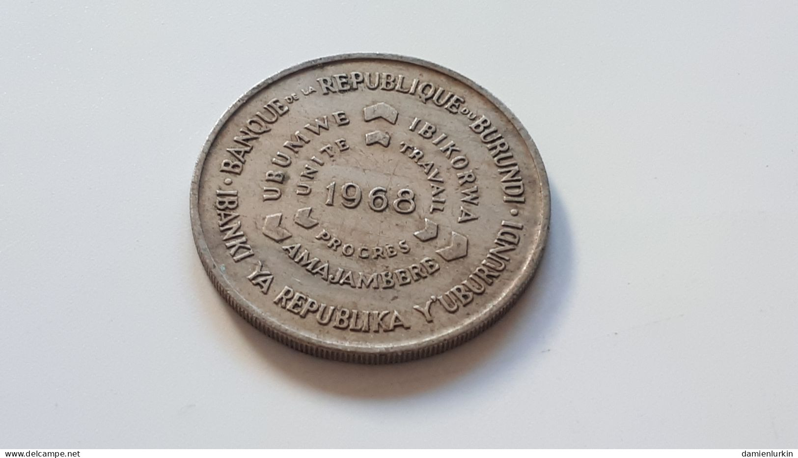 BURUNDI 10 FRANCS 1968 SEULEMENT 2.000.000 EXEMPLAIRES - Burundi