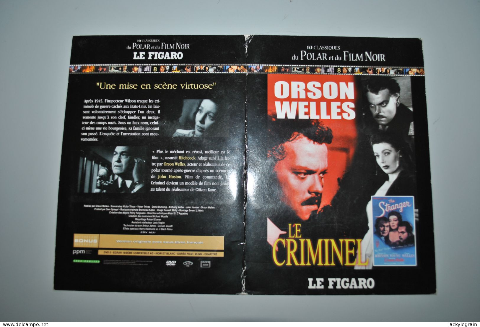 DVD "Le Criminel"/Orson Welles VOST Francais Bon état Envoi Bpost Belgique : 2 €. Europe : 5 € - Clásicos