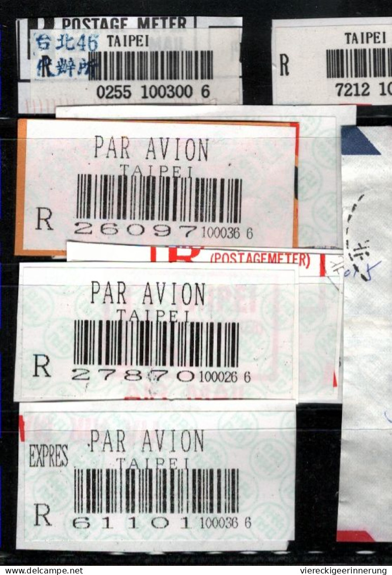 ! Lot Von 166 R-Zetteln Aus Taiwan, Taipei, Republic Of China, Einschreibzettel, Reco Label - Other & Unclassified