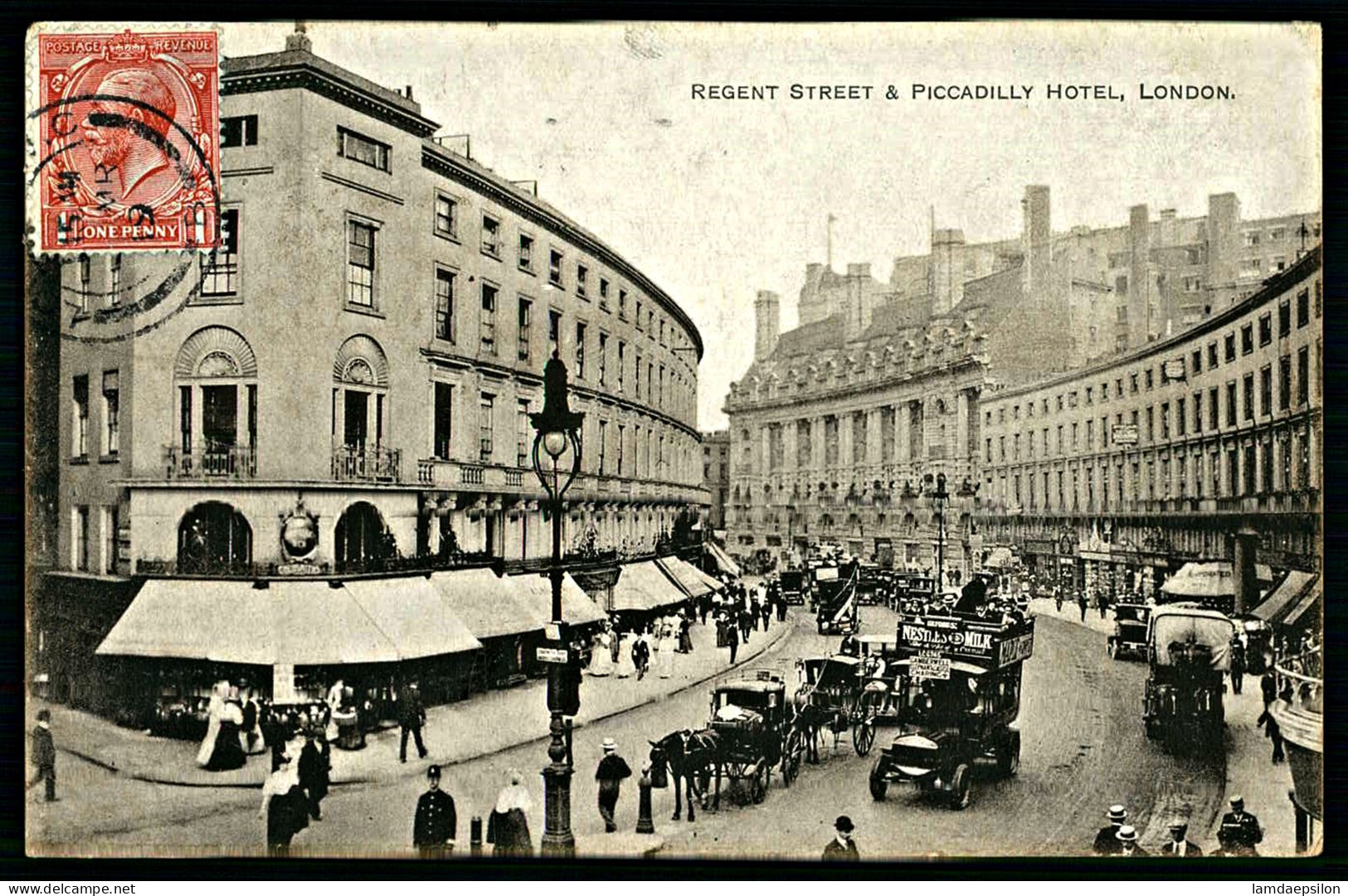 A64  ROYAUME-UNI CPA  LONDON - RGENT STREET & PICCADILLY HOTEL - Collections & Lots